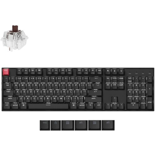 KEYCHRON K10 QMK (Version 2) Brezžična mehanska tipkovnica White LED / Super Switch Brown / K10X-A3, (22104485) Slike