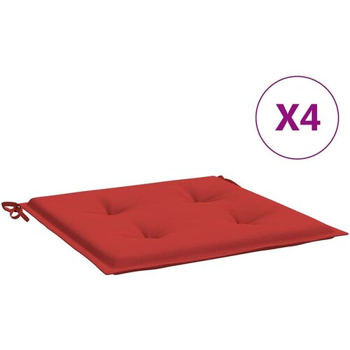 vidaXL jastuci za vrtne stolice 4 kom crveni 50 x 50 x 3 cm od tkanine Cijene