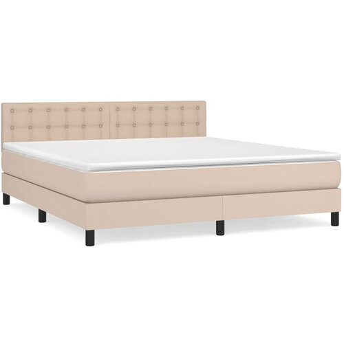 box spring s madracem cappuccino 180x200 cm umjetna koža Slike