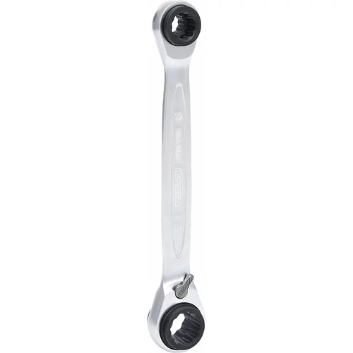 Ks Tools Dvojni obročast ključ z ragljo GEARplus 4 v 1, preklopna izvedba, metrična izvedba, 10 x 19 - 13 x 17 mm