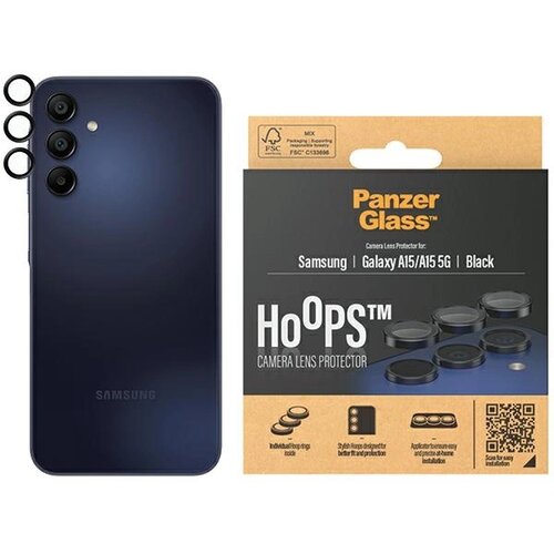 PanzerGlass ZA&amp;Scaron;ČITNO STEKLO ZA KAMERO PANTZERGLASS ZA SAMSUNG GALAXY A15/A15 5G Z OKVIRJEM, (21911530) Slike