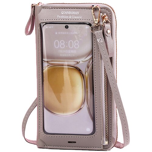 INF pu usnjena torba za telefon z zaslonom na dotik denarnica čez ramo grey, (21664055) Slike