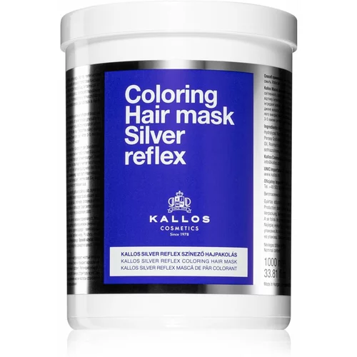 Kallos Cosmetics silver Reflex maska za neutraliziranje sijede i plave kose 275 ml