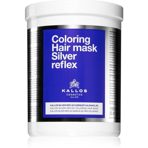 Kallos Cosmetics silver Reflex maska za neutraliziranje sijede i plave kose 275 ml Slike