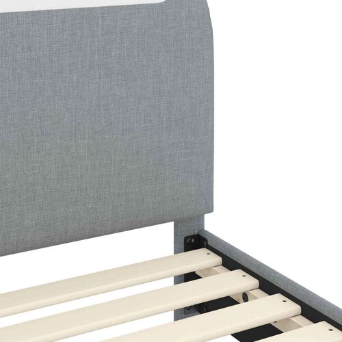  Krevet za djecu s uzglavljem Svijetlo siva 90 x 200 cm tkanina Slike