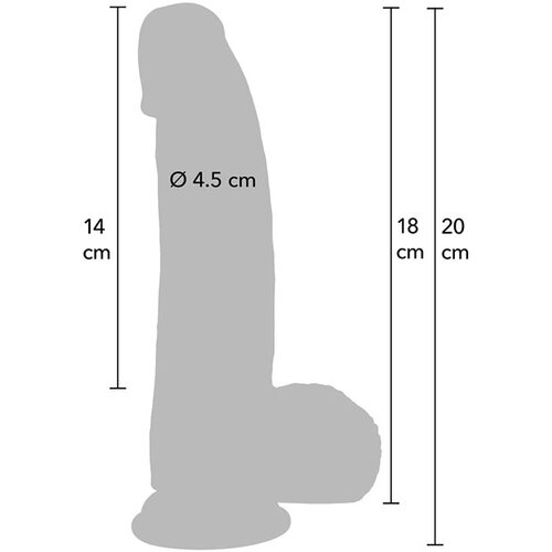 Inferno realističen dildo iz tekočega silikona 18 cm (R20701) Slike