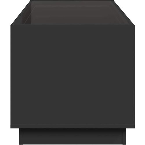  Stolić za kavu s beskonačnim LED svjetlima crni 70x50x50 cm Slike