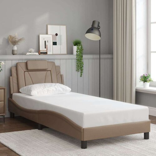  Okvir za krevet s uzglavljem cappuccino 80x200 cm umjetna koža Slike