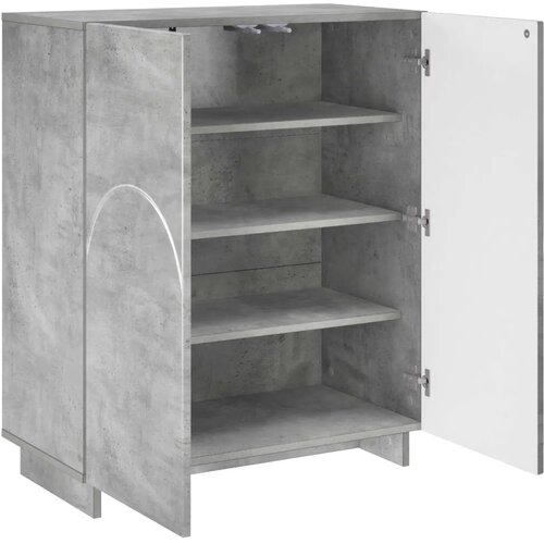  Ormarić za cipele 73 x 38 x 87 5 cm Konstruirano drvo - Betonska siva Slike