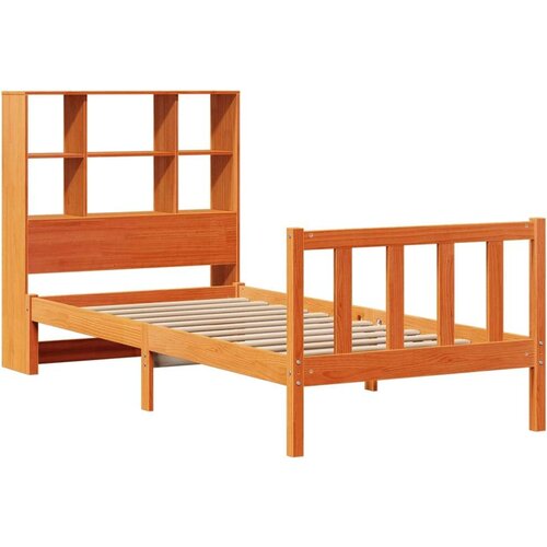 vidaXL Krevet s regalom za knjige bez madraca 90 x 200 cm od borovine Cene