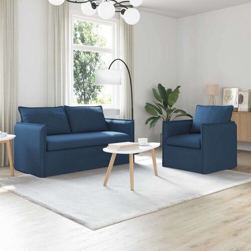 SOFA 140cm 2 pcs Plava Metal Slike