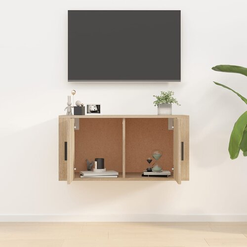  Zidni TV ormarić boja hrasta sonome 80 x 34,5 x 40 cm Slike