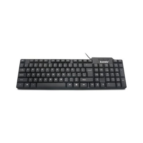  Tastatura kancelarijska zicna crna (red light) bw08 banda ( IT785 ) Slike