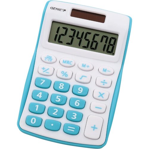 Genie Kalkulator 8-mestni žepni 120 b moder, (21313682) Slike
