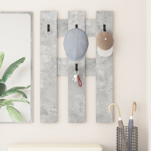 vidaXL Vješalica za kapute na zidu Beton siva 65 x 3 x 100 cm Cene