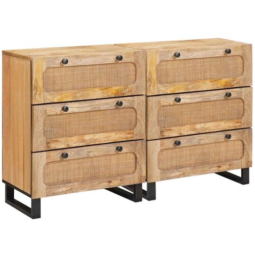  Strani &scaron;al 2 pcs Rjava 60 x 33 x 75 cm Masiven les manga, (5000155747) Cene