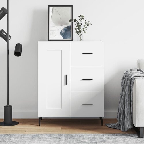 vidaXL Komoda bela 69,5x34x90 cm inženirski les Cene