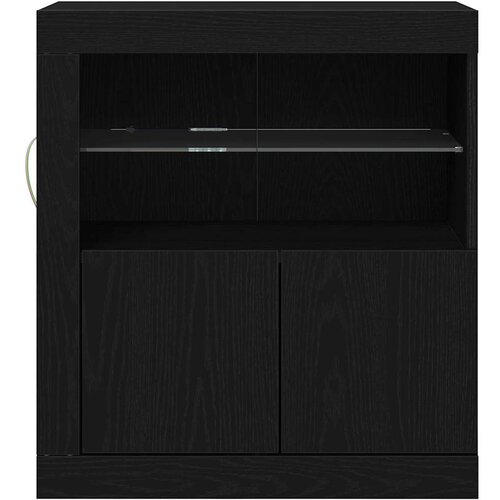  LED komoda Crna 60,5 x 37 x 67 cm Konstruirano drvo Slike