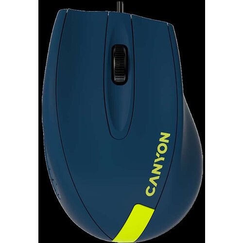 Canyon Wired Optical Mouse with 3 keys DPI 1000 With 1.5M USB cableBlue-Yellowsize 68*110*38mmweight:0.072kg Cijene