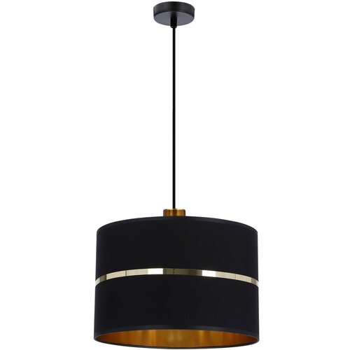 Candellux Lighting Črna viseča svetilka s tekstilnim senčnikom ø 30 cm Assam – Cene