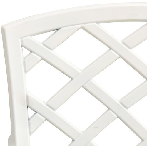 3-dijelni bistro set od lijevanog aluminija bijeli Slike