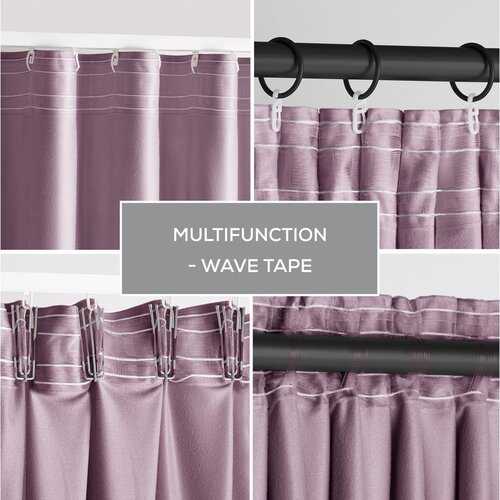 Restilo Svetlo rožnata žametna zavesa za delno zatemnitev 140x270 cm Pleat &amp;ndash; Slike