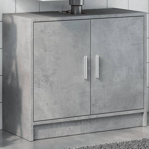 VidaXL Omarica za umivalnik betonsko siva 63x29x55 cm inženirski les Slike