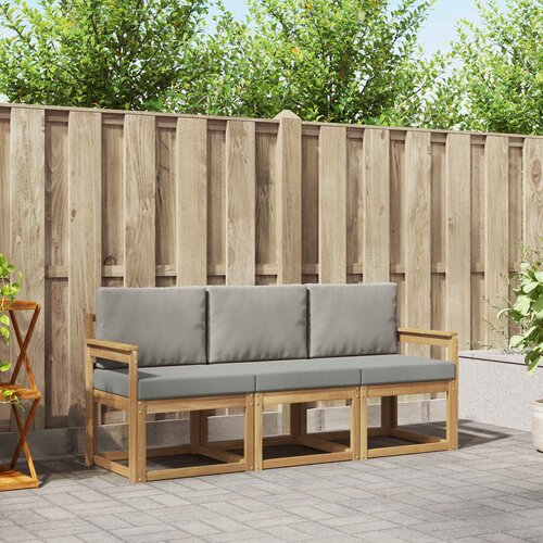  Set vanjskih sofa 3 pcs Bijela i svjetlosiva 189,5 x 63 x 73 cm Cijene