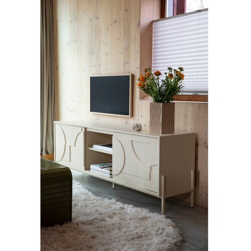 Zuiver Bež TV omarica v hrastovem dekorju 160x60x40 cm Faces &amp;ndash; Slike