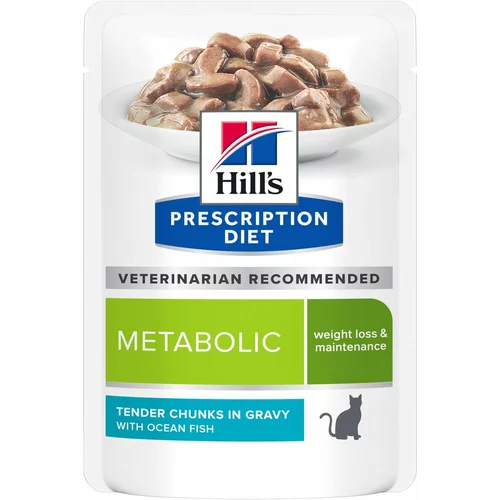 Hill’s Prescription Diet Metabolic z morskimi ribami - Varčno pakiranje: 48 x 85 g
