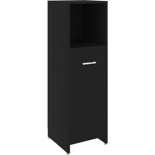 Maison Chic Kopalniška omarica - Kopalniški kabinet črna 30x30x95 cm iverna plošča, (21794980) Cene