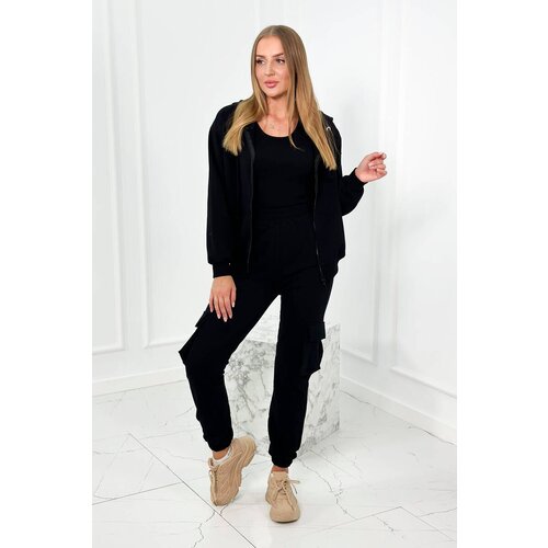 Kesi Set 3in1 sweatshirt + top + pants black Slike