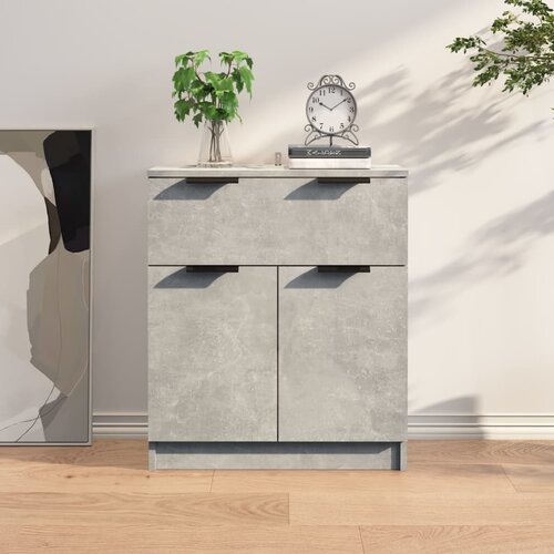 VidaXL Komoda betonsko siva 60x30x70 cm konstruiran les Slike