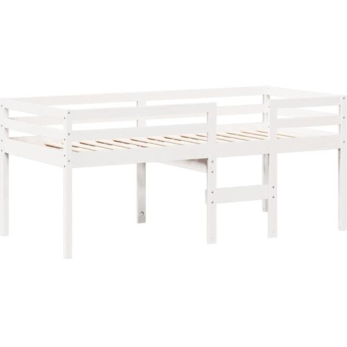  Visoki krevet s krovom bijeli 90 x 200 cm od masivne borovine Slike