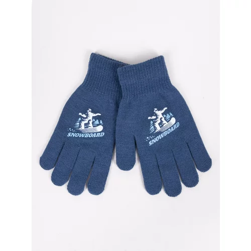 Yoclub Kids's Boys' Five-Finger Gloves RED-0012C-AA5A-013