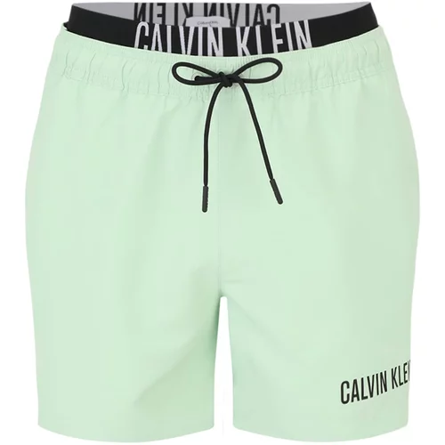 Calvin Klein Swimwear Kratke kopalne hlače svetlo siva / meta / črna
