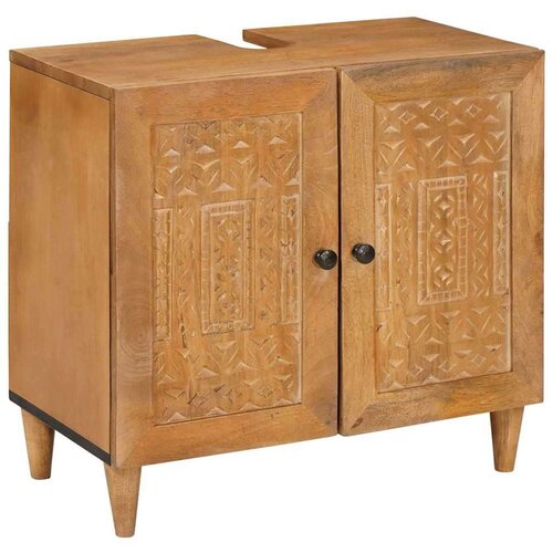 VidaXL Kupaonski ormar Svjetlosmeđa 62 x 33 x 58 cm Masivno drvo manga Slike