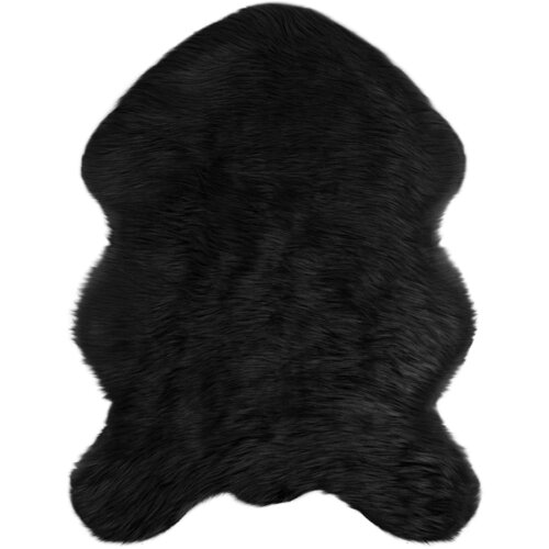 vidaXL Lažna Ovčja Koža Preproga Tafalla Črna 80 x 120 cm Poliester, (5000112097) Cene
