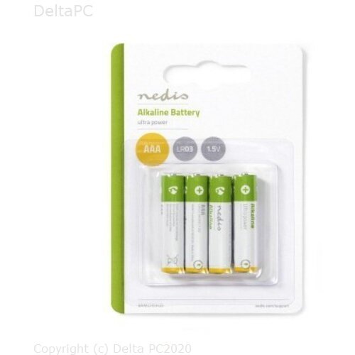 Nedis Alkalna baterija AAA 1.5V Blister 4 komada Slike