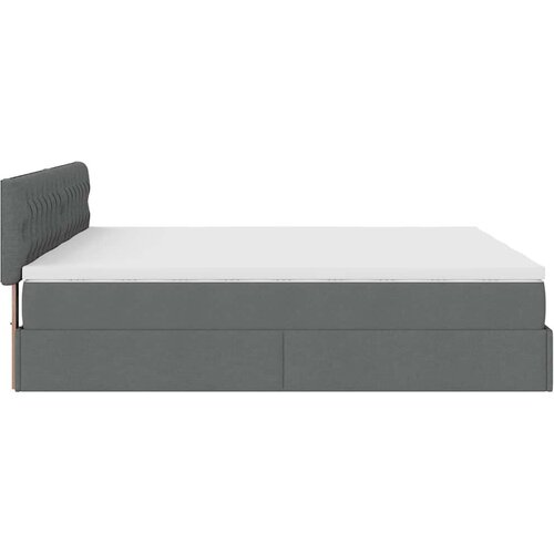 VidaXL otomanski okvir kreveta s madracima tamnosivi 200x200cm tkanine Slike