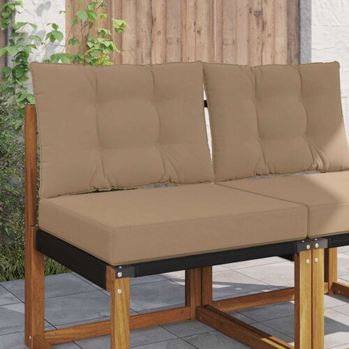  Jastuk za vanjsku sofU 2 pcs Sivo-smeđa Poliester - Sivo-smeđa 60 x 60 cm 1x sjedalo +1x naslon (2D s bartagom) Cijene