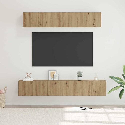 vidaXL Set TV stalka 5 pcs hrast artisan Srednja 80 x 30 x 30 cm Cijene