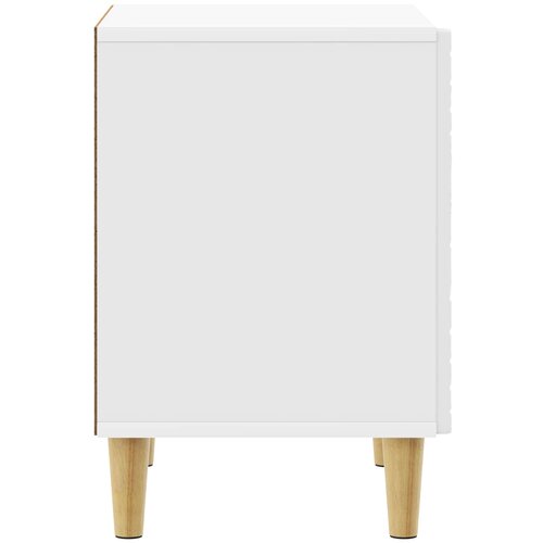  Noćni ormarić 2 pcs Bijela visokog sjaja 43 x 34,5 x 50 cm Slike