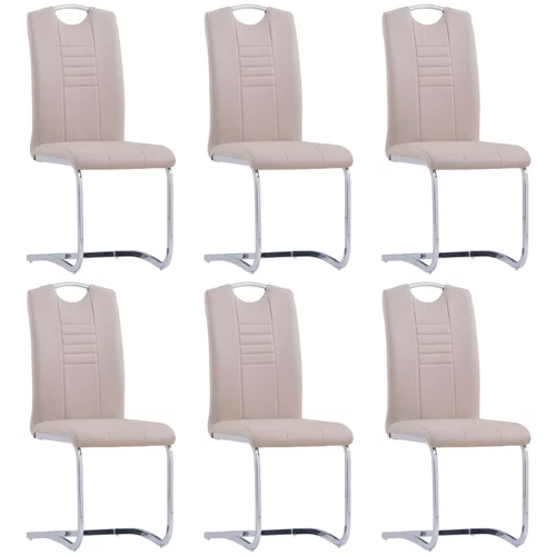  Konzolne blagovaonske stolice od umjetne kože 6 kom cappuccino