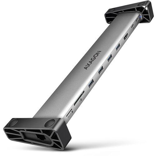 Axagon HMC-10HLS multiport hub, 4x USB-A and 2x USB-C, HDMI 4K /60Hz, RJ-45, SD /microSD, PD 100W Slike
