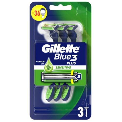 Gillette blue 3 brijači plus sensitive 3/1 Slike