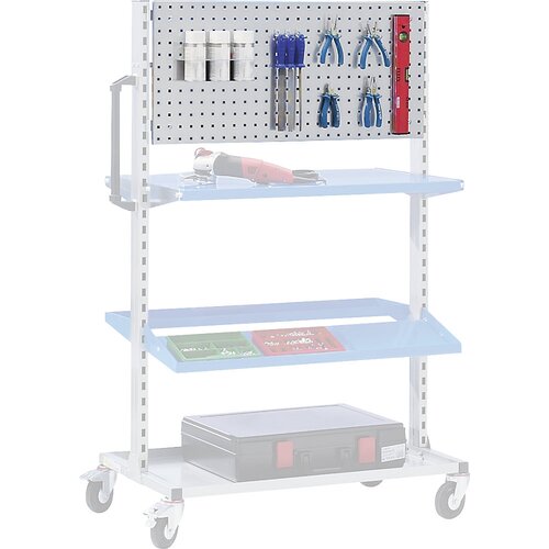 eurokraft pro Vrhunska plošča z luknjami, DxŠ 991 x 457 mm, bela aluminijasta RAL 9006 Cene