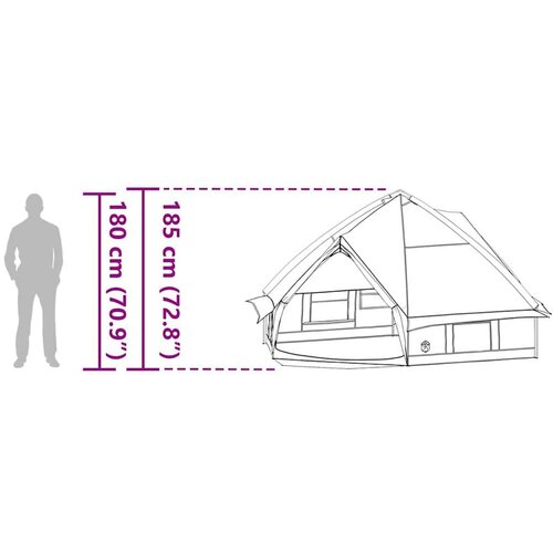  Teepee &amp;scaron;ator s krovom Plava i siva 490 x 410 x 210 cm Slike