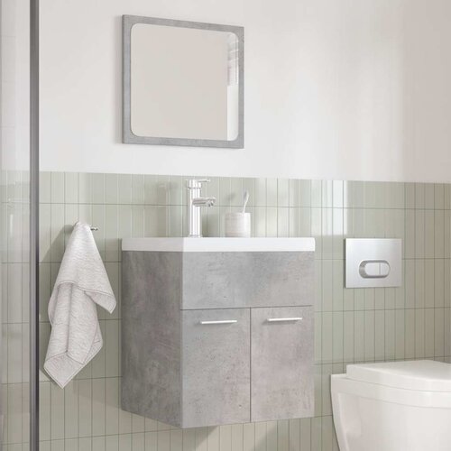  3-dijelni set kupaonskog namje&amp;scaron;taja siva boja betona drveni 41 x 38.5 x 46 cm Slike