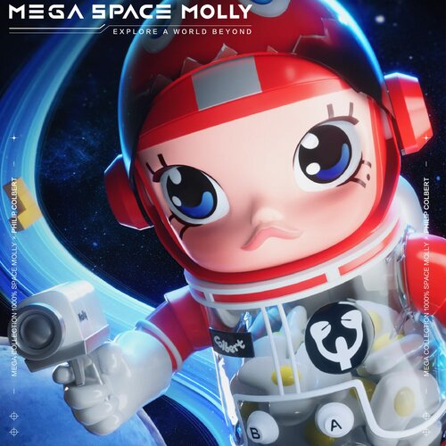 Pop Mart Mega Collection 1000% Space Molly × Philip Colbert figura Slike